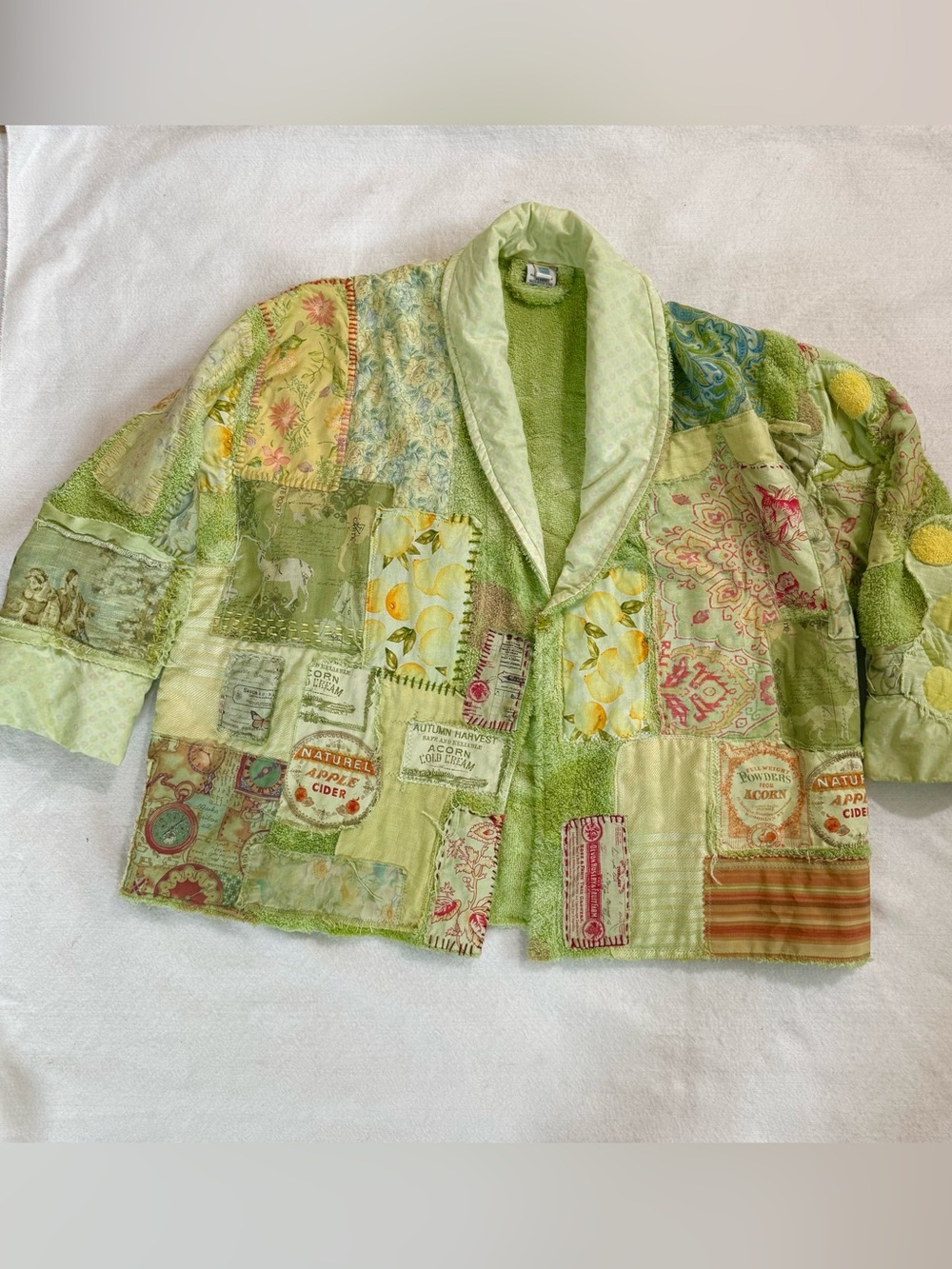 Hand Crafted Cotton Patchwork Jacket | Hand Dyed Grannycore Cottagecore Artwear